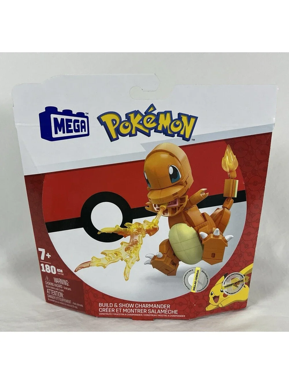 MEGA Pokémon Build & Show Charmander Building Set 180 Pieces Ages 7+